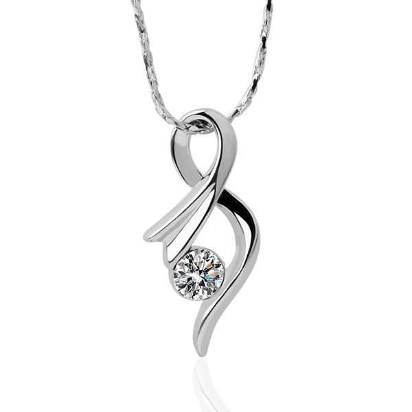 Valentines Gift 18k white gold plated Rhinestone Pendant Necklace ***VALUE R792***