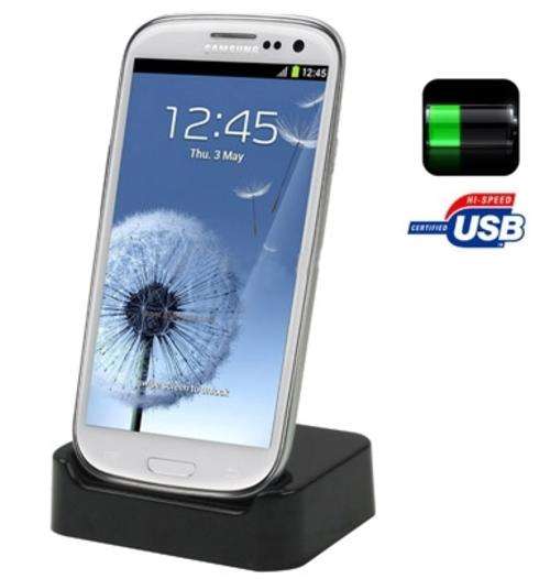 Smartphone Charger Dock with Data Sync Function for Samsung Galaxy S3/ SIII / i9300