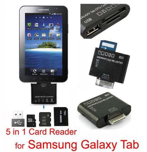 5 in 1 USB OTG Connection Kit for Samsung Galaxy Tab 7.7" / 8.9" / 10.1''
