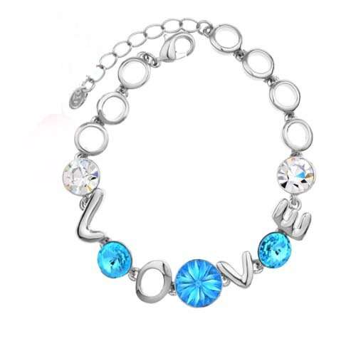 MADE WITH SWAROVSKI ELEMENTS CRYSTAL LOVE bracelet