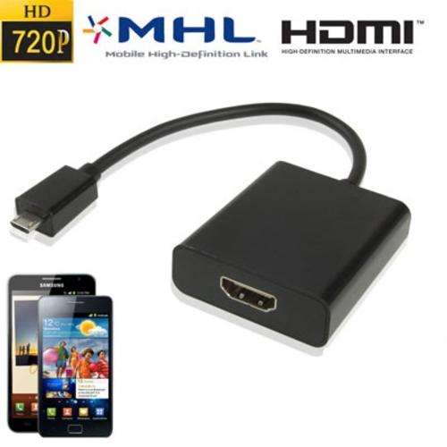 Micro USB to HDMI MHL Adapter for Samsung Galaxy S2 / S3 / Note, HTC, Nokia, Support 720P HD Output