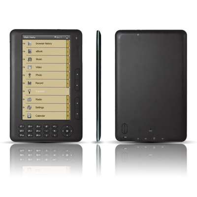7 inch E-BOOK Reader / MP3/FM Function, Support TF Card and up to 8GB, Built-in 4G Memory