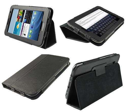 **FREE Stylus Pen**Leather Case with Holder for Samsung Galaxy Tab 2 P3100 / P6200 **4 Colors**