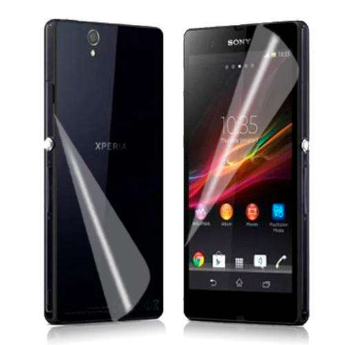 Front Screen + Back Cover Protector Film for Sony L36h / Xperia Z