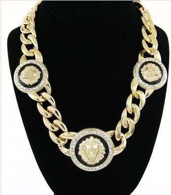 Three head Lion necklace chunky necklace***LIMITED STOCK***