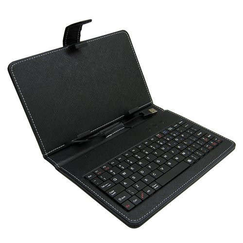 **FREE STYLUS**Leather Case with USB keyboard & Stylus Pen For 7" inch Tablet ePad Galaxy HTC