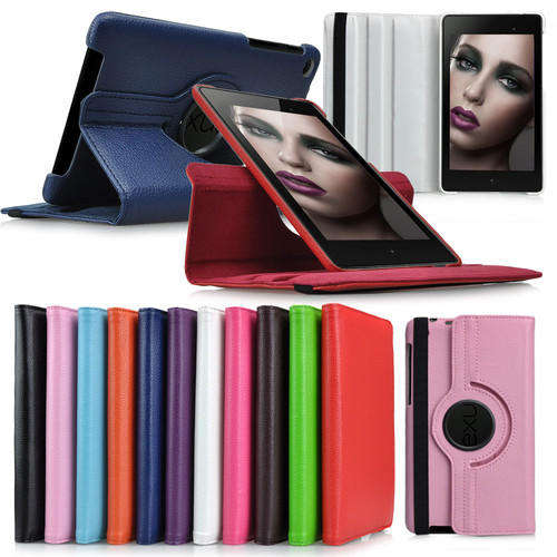 360 Rotating Stand Style PU Case For Google Nexus 7 2012***9 COLOURS***