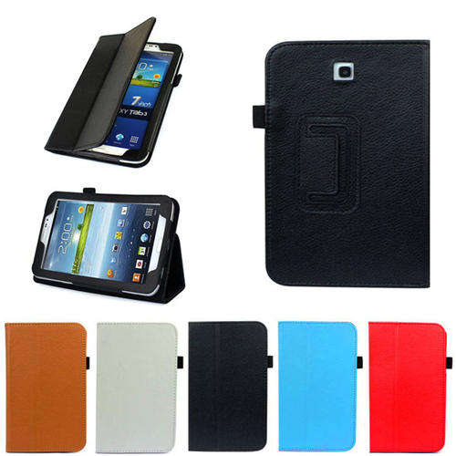 **FREE Stylus Pen**Leather Case with Holder for Samsung Galaxy Tab 3 P3200 / P3210 **11 Colors**