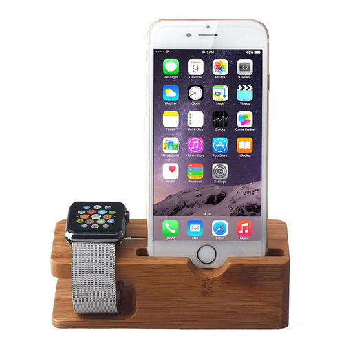 Bamboo Wooden Dock Station for Apple Watch & iPhone