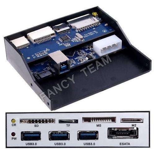 High Performance USB 3.0 Front Panel eSATA SD TF MS M2 Card Reader For Desktop PC