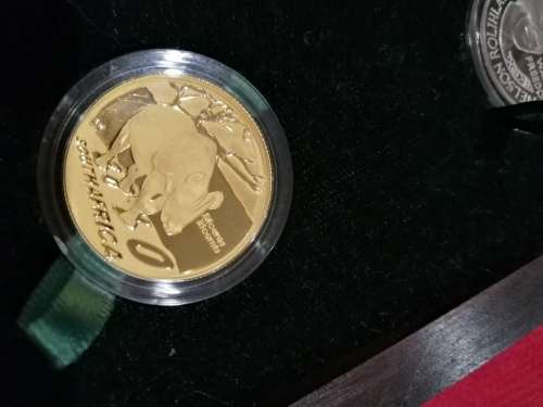 Mandela Palladium & Endangered species gold coin set