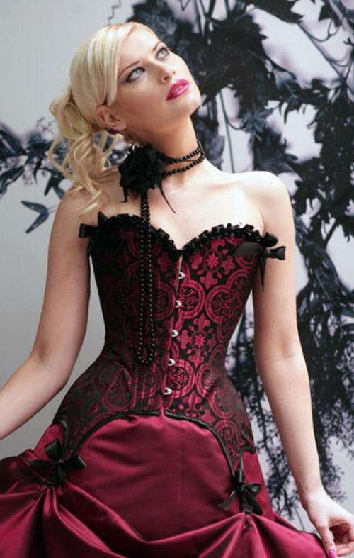 Deep Red Shadow Corset MC1010