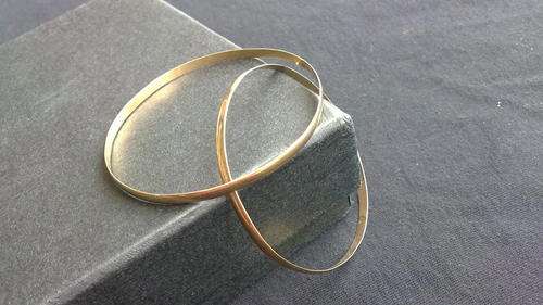 2 BANGLES 9CT SOLID GOLD
