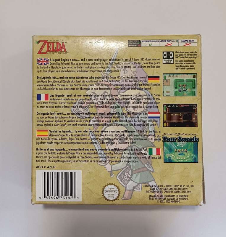 The Legend of Zelda A Link to the Past PAL GameBoy Advance CIB