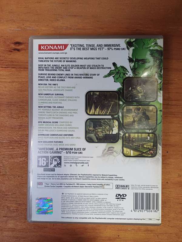 Metal Gear Solid 3: Snake Eater (CIB) Ps2
