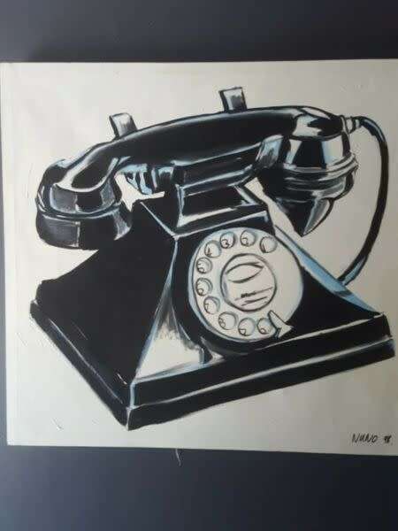 Nuno Cruz Telephone Painting on Canvas - 750x750mm