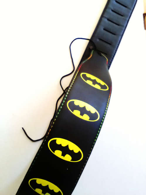 Batman Guitar Strap - Leather (Ships Immediately)