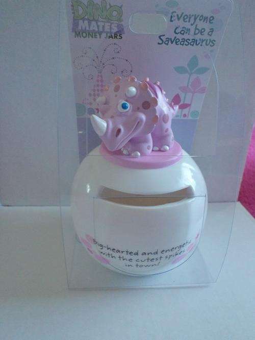 Kids DINO MATES money jar Purple dino
