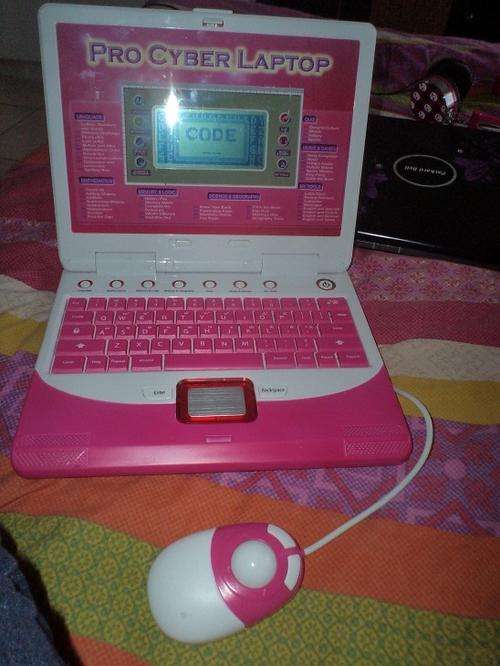 Pink and white Kids educational pro-cyber laptop