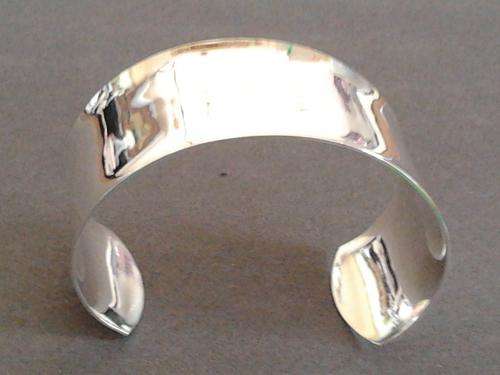925 STERLING SILVER BIG SMOOTH WIDE CUFF BANGLE / BRACELET