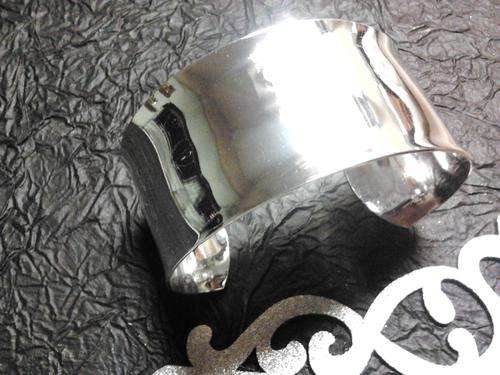 925 STERLING SILVER BIG SMOOTH WIDE CUFF BANGLE / BRACELET