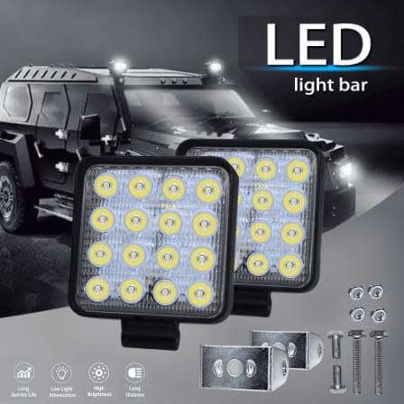 Square 48W LED Work Light 12V Off Road Flood Spot Light
