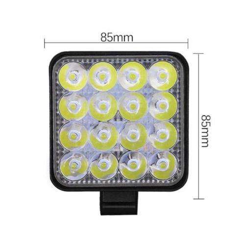 Square 48W LED Work Light 12V Off Road Flood Spot Light