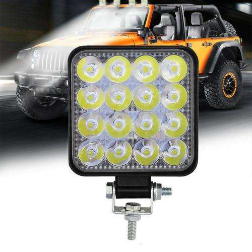 Square 48W LED Work Light 12V Off Road Flood Spot Light