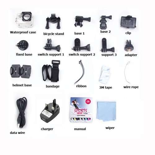 Sports Cam Action Camera HD 1080P 12MP Waterproof