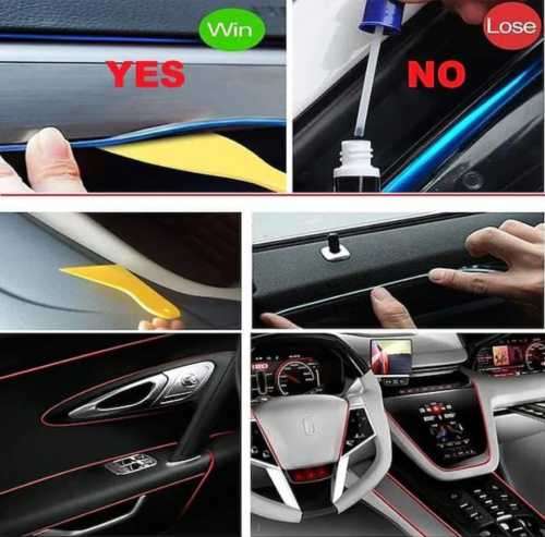 2M Blue Interior Car Cold Light Flexible LED Strip Light