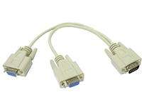 VGA SPLITTER CABLE DUAL 15pin male ~ 2 x 15pin female 1.5m VGA Cable Dual