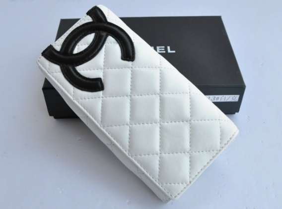 White Chanel Genuine Leather Purse for Women