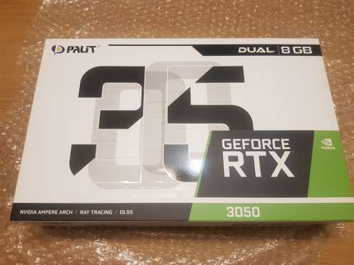 Palit GeForce RTX 3050 Dual NE63050019P1-190AD 8GB GDDR6 128-bit PCI-E 4.0 Desktop Graphics Card