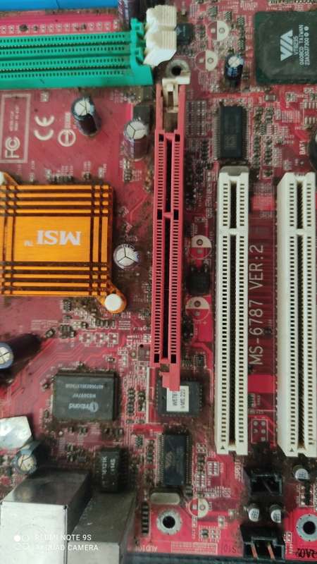 MSI LGA478  Motherboard + Intel Pentium 4 @ 2.8GHz CPU *** Untested Sold as is***Dirty** #0006
