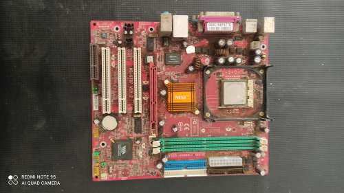 MSI LGA478  Motherboard + Intel Pentium 4 @ 2.8GHz CPU *** Untested Sold as is***Dirty** #0006