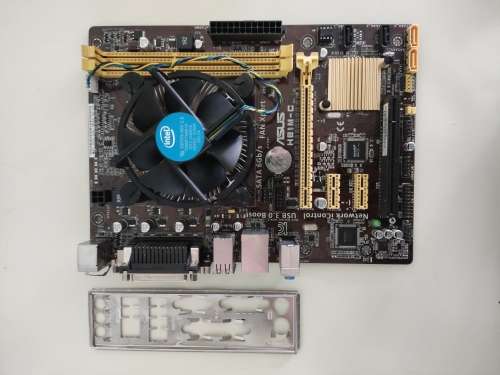 Intel Core i5 4th gen + Asus H81M-C Motherboard + original Intel CPU Cooler + Backplate / IO Shield