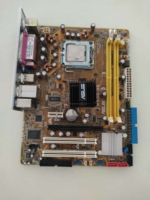 Asus P5GC-MX Motherboard with Intel Celeron 420 CPU and IO Shield **Bloated Caps**