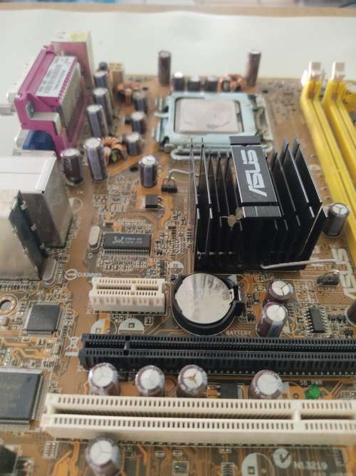 Asus P5GC-MX Motherboard with Intel Celeron 420 CPU and IO Shield **Bloated Caps**