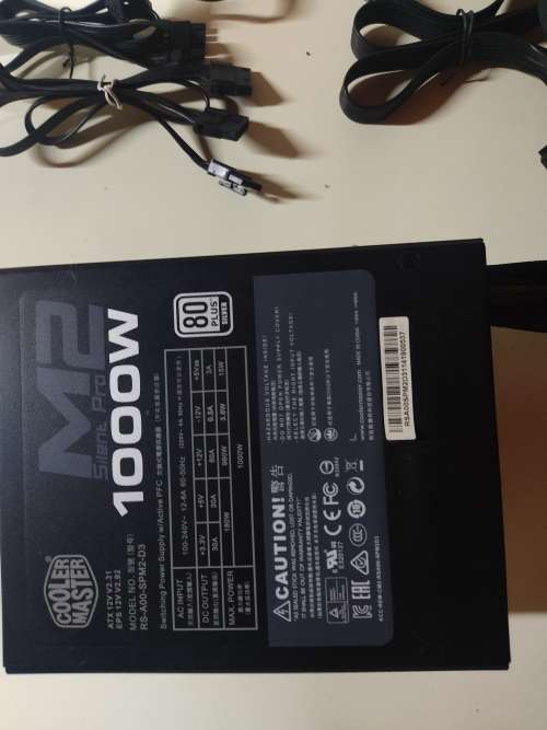 **1000Watt Modular PSU**Cooler Master M2 Silent Pro Modular 1000W 80 Plus silver Powersuply**