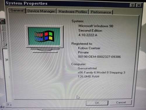 **Super Rare**Socket PGA370 Celeron 533mhz Computer**rare 5pin Keyboard** Windows 98**Mouse