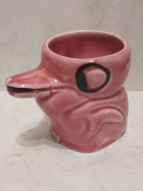 Vintage Royal Art Potteries Longton `C`  -   Pink Duck Egg  Holder