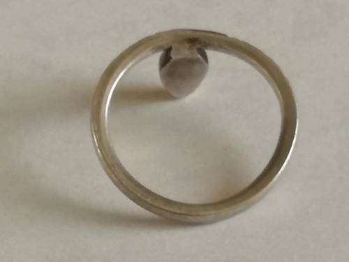 Silver purple stone ring