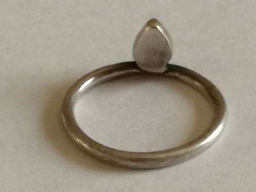 Silver purple stone ring