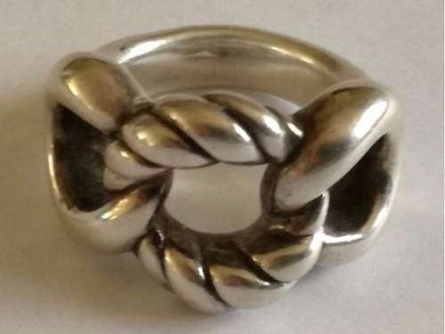 925 - Sterling silver ` 3 Rope` ring