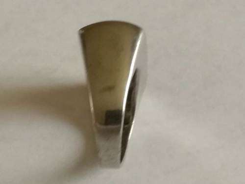 Rectangular silver plated ring