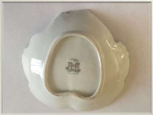 `Clearance Sale` - 1940-1950`s Porcelain Leaf -  Vertex - Gold Castle