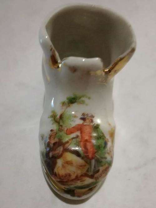 Jean-Antione Watteau Limoges - miniature boot