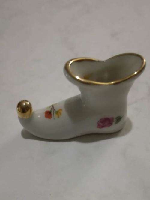 Limoges - Miniature elf shoe - flowers