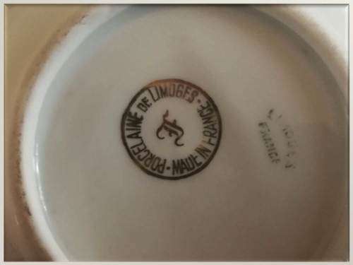 Jean Feuilade  `JF` Limoges `Paris - la Tour Eiffel` gilt ashtray