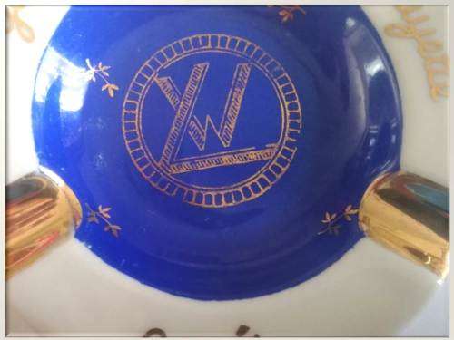 1950`s Limoges ` Aux Galleries Lafayette Paris` Gilt Ashtray